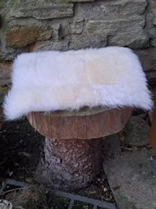 Stuhlauflage Lammfell Stuhlkissen Sitzaufleger Sitzpolster Schaffellstücken - Bild 1 von 4