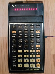 Calcolatrice Texas Instruments TI-59 funziona con libreria master, custodia e alimentazione USB - Foto 1 di 5