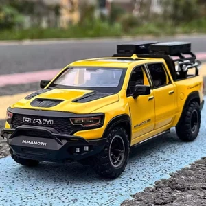 Diecast Pickup Truck 1:32 Off Road Toy Car Model Pull Back Sound Light Kids Gift - Picture 1 of 13
