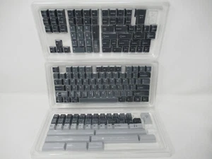 Juego de teclas gris oscuro/gris gris 182 piezas teclas teclado mecánico vintage - Imagen 1 de 12