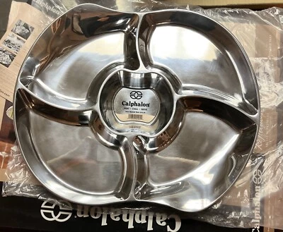 Calphalon Reflections Stainless Steel Divided Serving Tray Dish Oven Safe - Image 1 of 4