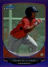 2013 Bowman Chrome Prospects Purple Refractors #BCP219 Keury de la Cruz /199
