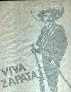 Vintage 70s iron on tee shirt transfer full size NOS VIVA ZAPATA - Picture 1 of 11