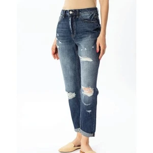 KanCan sz 3/25 High Rise Mom Jean distressed KC9147D - Picture 1 of 9