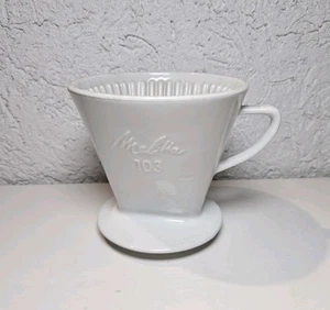 Melitta Porzellan Kaffeefilter 103 mit Melitta Schriftzug, 3-Loch - Dauerfilter - Bild 1 von 2