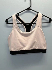 Women’s White Avia Workout Athletic Gym Running Supportive Sports Bra XL - Picture 1 of 7