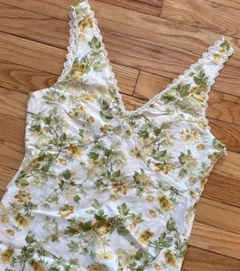 Vestido Laura Ashley para mujer 6 blanco floral mezcla de lino sin mangas bolsillos midi - Imagen 1 de 9