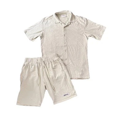 FOG Essential Fear Of God Pantalones Cortos Botones Verde Claro Conjunto Conjunto Para Hombre Talla M Foto 1 de 4