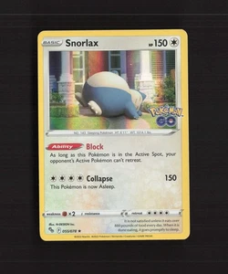 Snorlax 055/078 Pokemon GO Holo Rare Pokemon Card LP+ - Picture 1 of 10