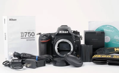 [Exc+++] NIKON D750 24.3MP Body Only Digital SLR Black Japan(SC:23135) #2893A - Image 1 of 4