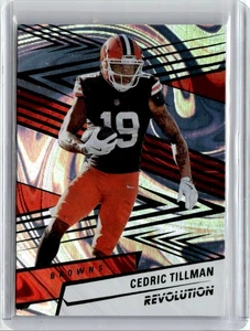 2025 Panini Revolution Green Swirl Cedric Tillman 183/199 Cleveland Browns #31 - Foto 1 di 2