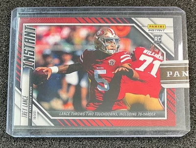 2021 Panini Instant NFL Red 13/99 Trey Lance #50 Rookie RC 49ers - Image 1 of 2