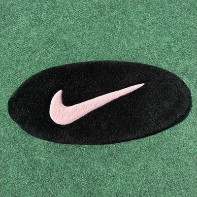 FREE SHIPPING -Nike Hand Tufted Logo Rug - Nike Hand Tufted Area Rug - 21” x 10” - Image 1 of 2