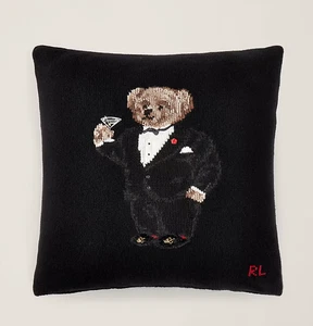 SELTEN NEU MIT ETIKETT Limited Edition Lux Ralph Lauren Gentleman Polo Bear Pullover Kissen - Bild 1 von 2