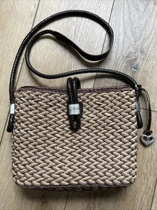 Brighton Boho Retired Woven Jute Shoulder Bag Crossbody - Picture 1 of 13