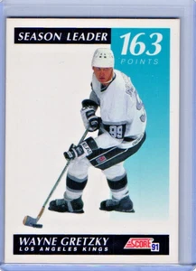 Wayne Gretzky 1991 Score Season Leader # 296 - Los Angeles Kings - Picture 1 of 2