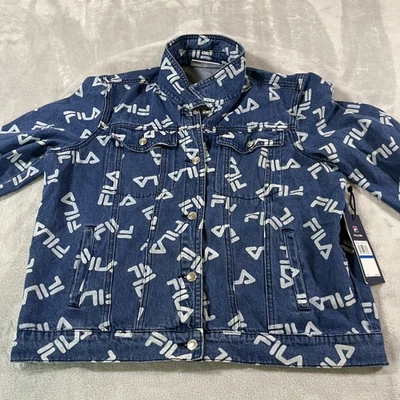 Chaqueta de mezclilla Fila ARI para hombre XL estampado total espalda de cristal nueva con etiquetas estilo vintage Foto 1 de 4