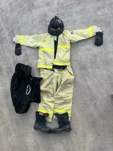 Morning Pride Firefighter Suit, Jacket Pants boots gloves and helmet USA made - Picture 1 of 13