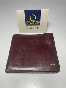 VINTAGE/ Oroton Mens Burgundy Leather Bifold Wallet/ Made in Aust - Picture 1 of 12