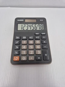  Casio MX-8B Tischrechner 8-stellige Anzeige - Schwarz - FUNKTIONIERT - Bild 1 von 5