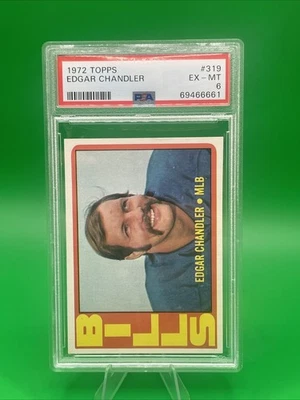 1972 Topps Football#319 Edgar Chandler PSA 6 - Image 1 of 2