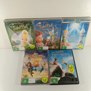Tinker Bell DVD Ex Rental Bundle Lot Region 4 PAL Disney Fairies - Imagen 1 de 20