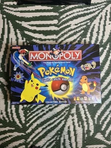 RARE Vintage Hasbro POKEMON Monopoly Collector's Edition Board Game 1990’s - Picture 1 of 18
