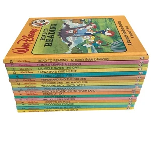 Vintage Walt Disney Spaß zu lesen Bibliothek Posten von 17 Büchern Anfänger Leser Bücher - Bild 1 von 24