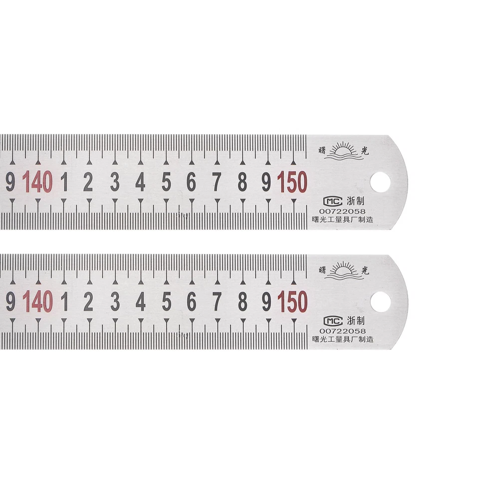 2Pcs Stainless Steel Ruler 60"x1/16"x1-1/2" Straight Edge Measuring Tools - Imagem 1 de 4
