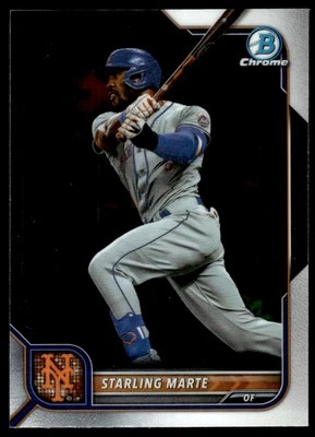 2022 Bowman Chrome Starling Marte New York Mets #97 - Image 1 of 2