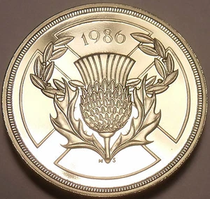 Scarce Gem Cameo Proof Great Britain 1986 2 Pounds~Commonwealth Games~Free Ship - Picture 1 of 2