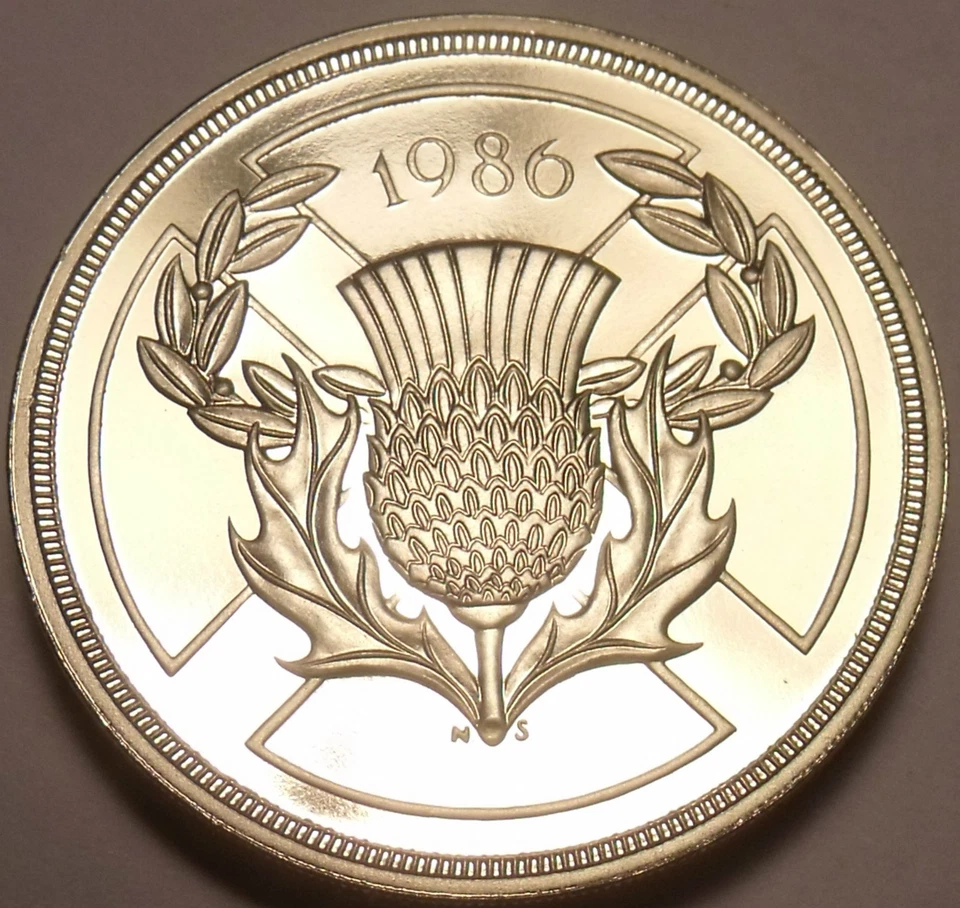 Scarce Gem Cameo Proof Great Britain 1986 2 Pounds~Commonwealth Games~Free Ship - Image 1 of 2