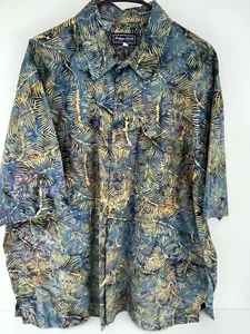 Indygo Smith Men's 2XL Hawaiian Button-Up Shirt Floral SS Casual - Picture 1 of 13