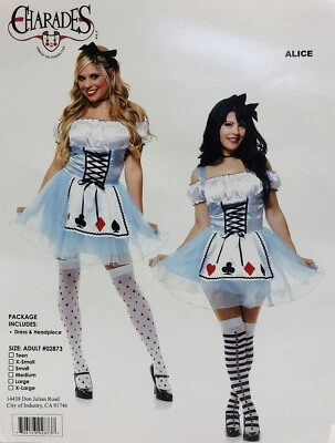 Alice Sexy Storybook Fairy Tale Wonderland Fancy Dress Halloween Adult Costume - Image 1 of 2