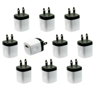 10x 1A USB Power Adapter AC Home Wall Charger US Plug FOR iPhone 11 8 7 6 5 4 - Picture 1 of 3