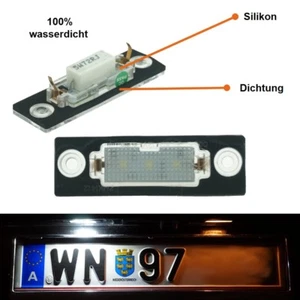 LED Kennzeichenbeleuchtung VW T5 T6 Passat 3C B6 3BG Caddy Touran Golf Plus WP4 - Bild 1 von 1
