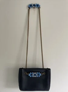 Anya Hindmarsh Leather Genuine Shoulder Cross Body Navy Bag - Picture 1 of 8