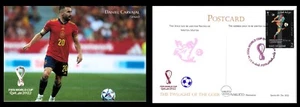 RARE Postcard 2022 FIFA World Cup QATAR Soccer Football Daniel Carvajal SPAIN - Picture 1 of 3