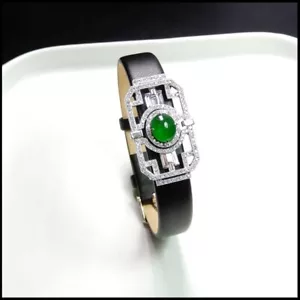 【KATHY JADE】 Bracciali Giada Giadeite Verde Smeraldo Ghiacciato《Grado A》 - Foto 1 di 3