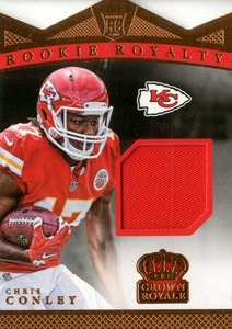 2015 Crown Royale Rookie Royalty Materials Bronze Card #RRMCC Chris Conley/199