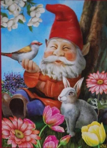 "Garden Gnome" Decorative Garden Flag 18"x12.5 - Picture 1 of 6