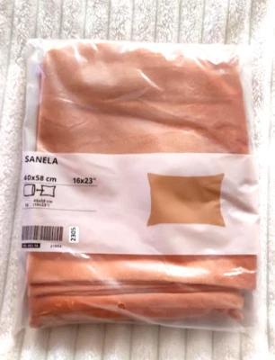 IKEA SANELA Kissenbezug 40x58cm orangebraun 100% Baumwolle Samt 905.483.16 NEU! - Bild 1 von 4
