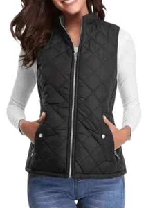 Women's Zip Up Sleeveless Vest Black~Versatile and Stylish Outerwear ~Sz.XXL(14) - Picture 1 of 5