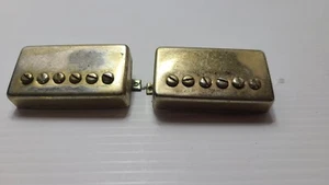 Lot of 2 Vintage Hofner Guitar Pickups Gold For Parts or Repair Not Working - Picture 1 of 16
