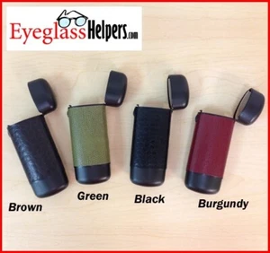Flip Top Eyeglass Reader Sunglass Case Push Button w Textured Case (GREEN) - Picture 1 of 2