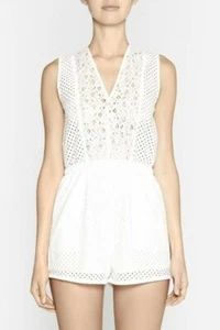 CAMILLA & MARC Amalfi playsuit white lace floral lined zip cotton size 6 $280 - Picture 1 of 12