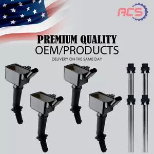 4X OEM Ignition Coil + 4X w/plugs For Chevy Cruze Equinox Malibu GMC 1.5L UF802 - Picture 1 of 12