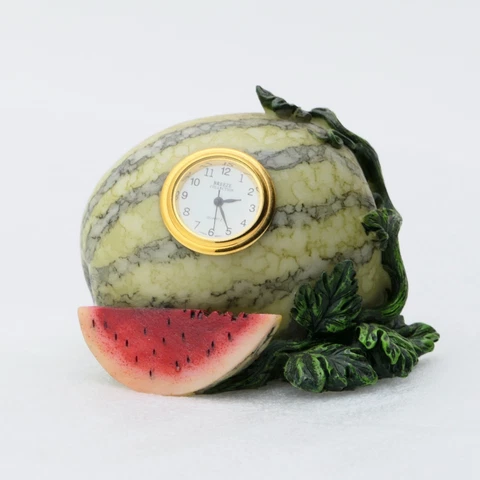 Breeze Collection WATERMELON with Slice Resin Mini Clock Figurine Cover