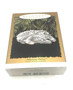 Star Wars Millennium Falcon 1996 Hallmark Keepsake Magic Light ornamento con scatola - Foto 1 di 7