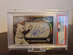 2020 Topps Tribute Fernando Tatis Jr Green Auto 94/99 #TA-FET PADRES PSA 9